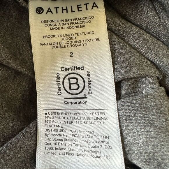 ATHLETA Women's Brooklyn Lined Jogger Green/Gray Size 2 - Picture 13 of 14